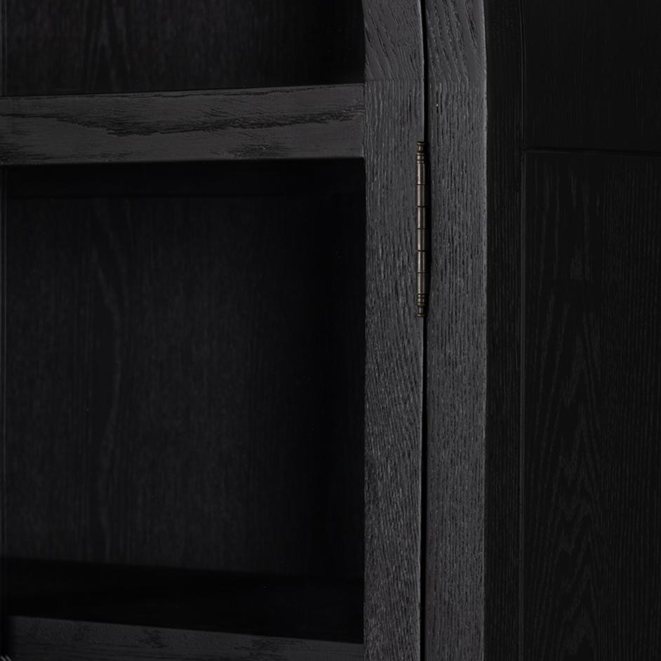 Tolle Cabinet In Drifted Matte Black by FOUR HANDS