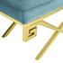 Bendel Velvet Performance Velvet Bench In Sea Blue by Modway Furniture