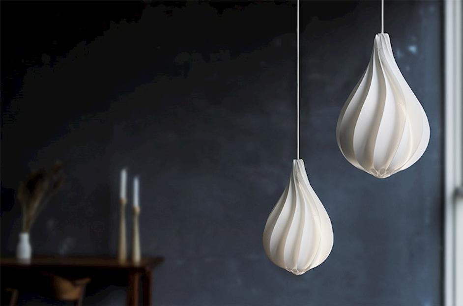 Alva Mini Hardwired Pendant with White Cord by UMAGE