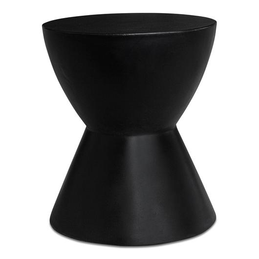 Hourglass Outdoor Stool Black by Moes Home
