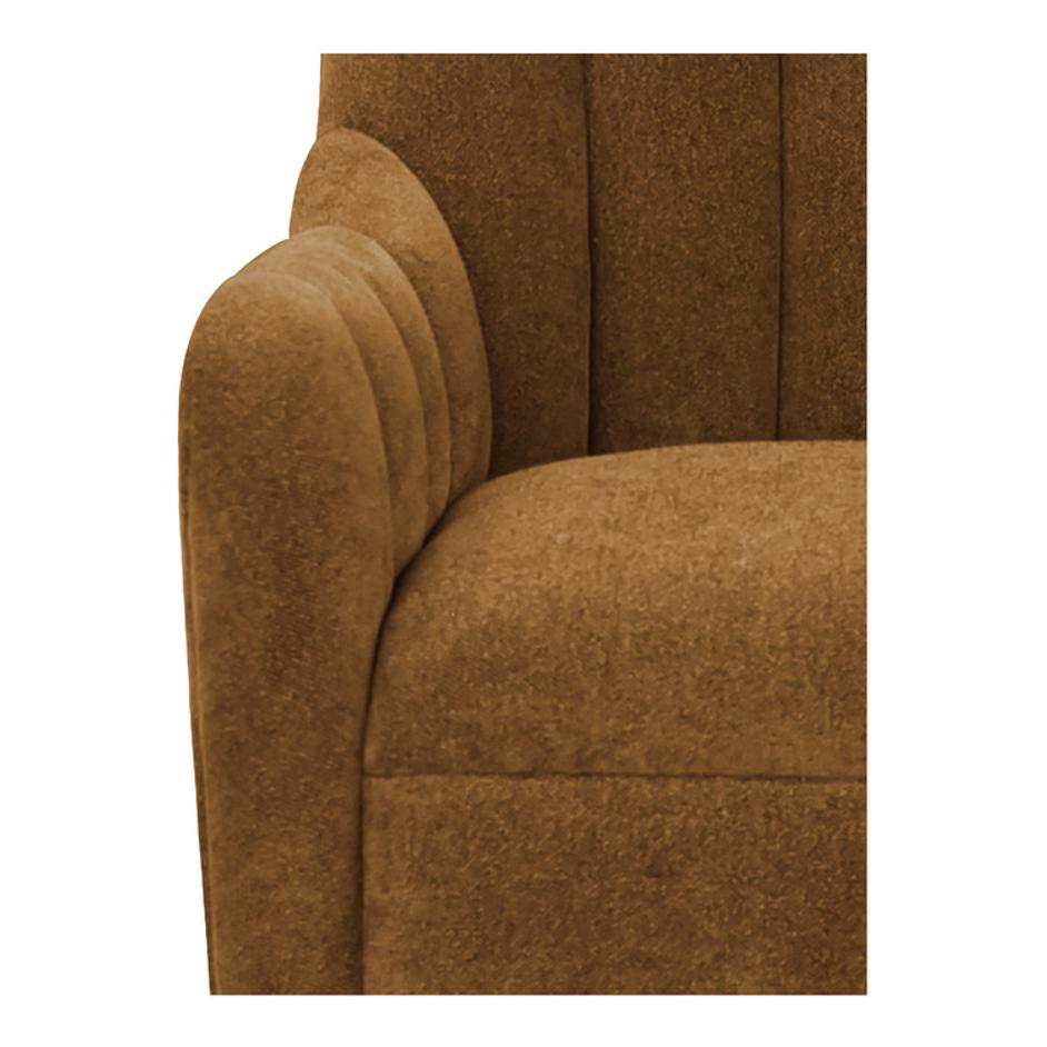 Bowie Swivel Chair Ochre Brown by Moes Home