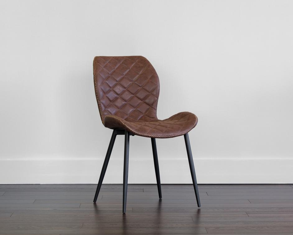Lyla Dining Chair - Black - Antique Brown by Sunpan