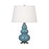Steel Blue Small Triple Gourd Accent Lamp by Robert Abbey