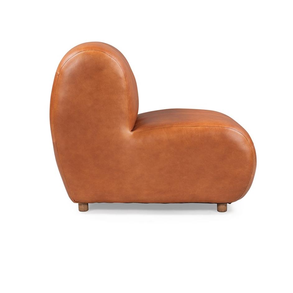 Arcadia Accent Chair Tan Leather by Classic Home