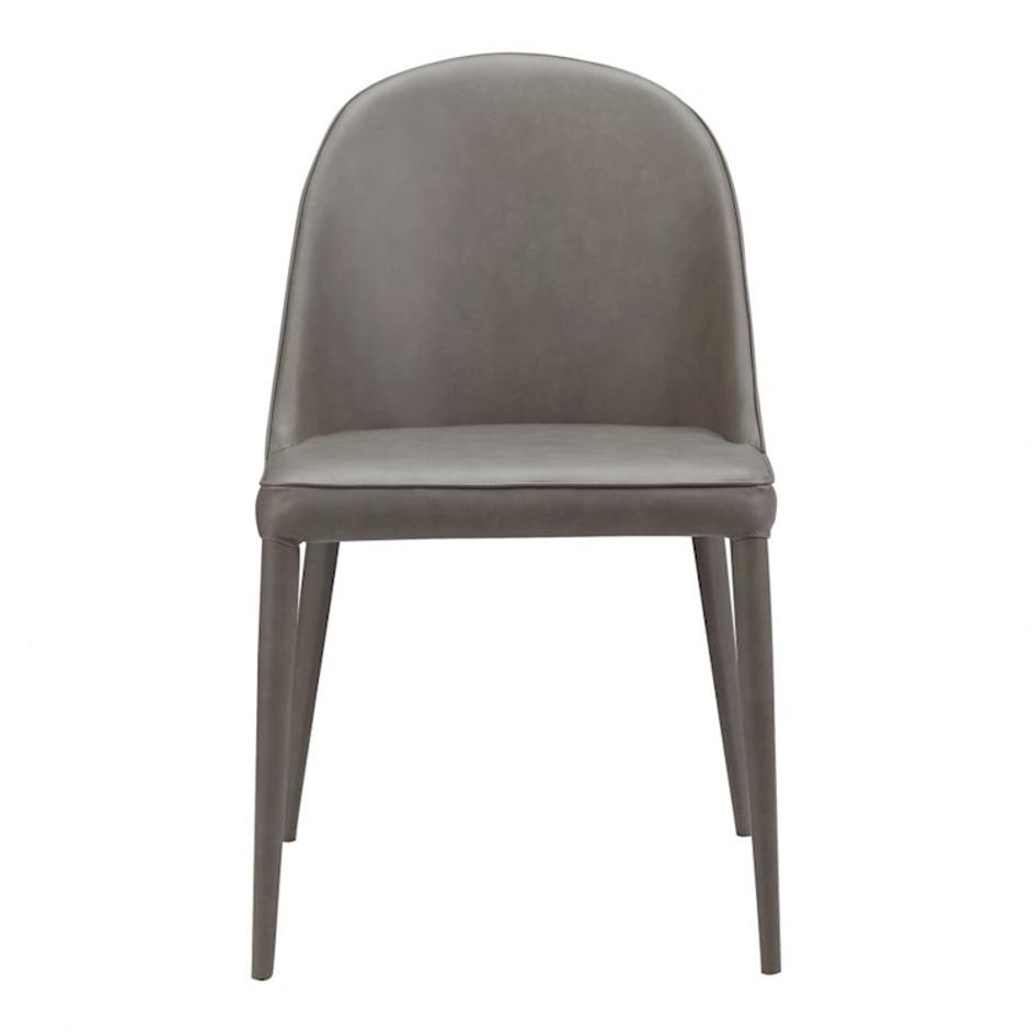 BURTON PU DINING CHAIR GREY by Moes Home