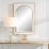 Crisanta Gloss White Arch Mirror by Uttermost