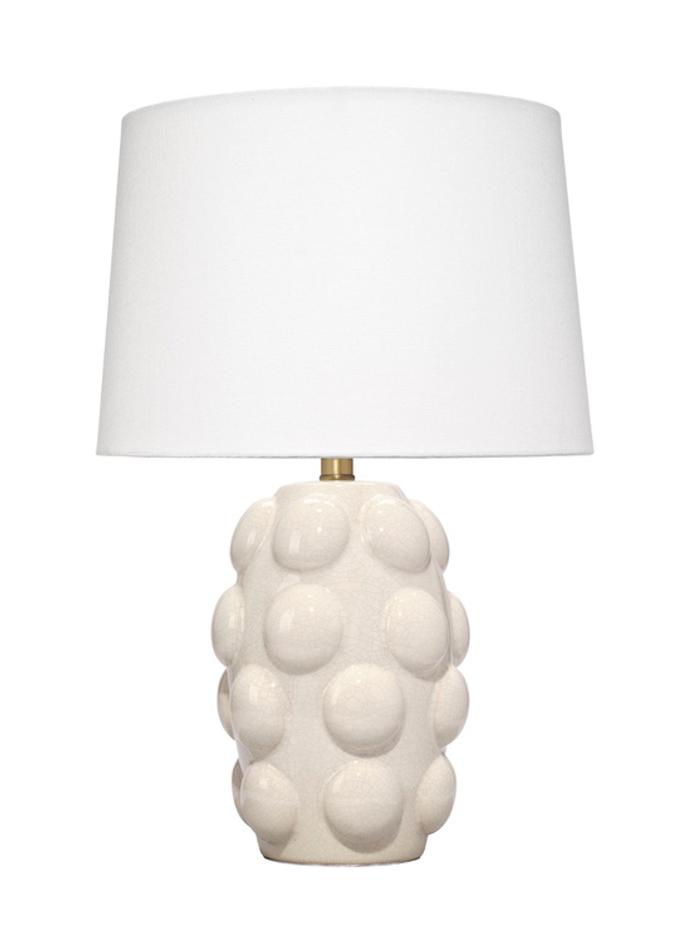 Silas Ceramic Table Lamp with Linen Shade by Jamie Young