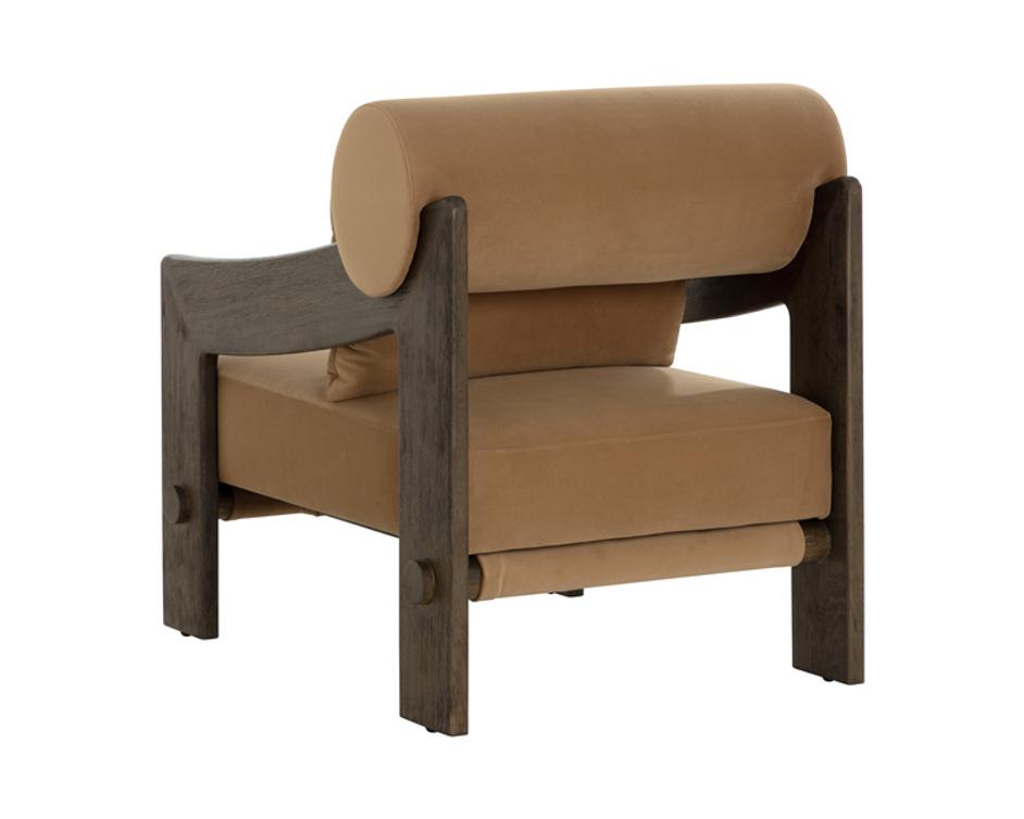 REIZO LOUNGE CHAIR - DISTRESSED BROWN - KONA CAMEL by Sunpan