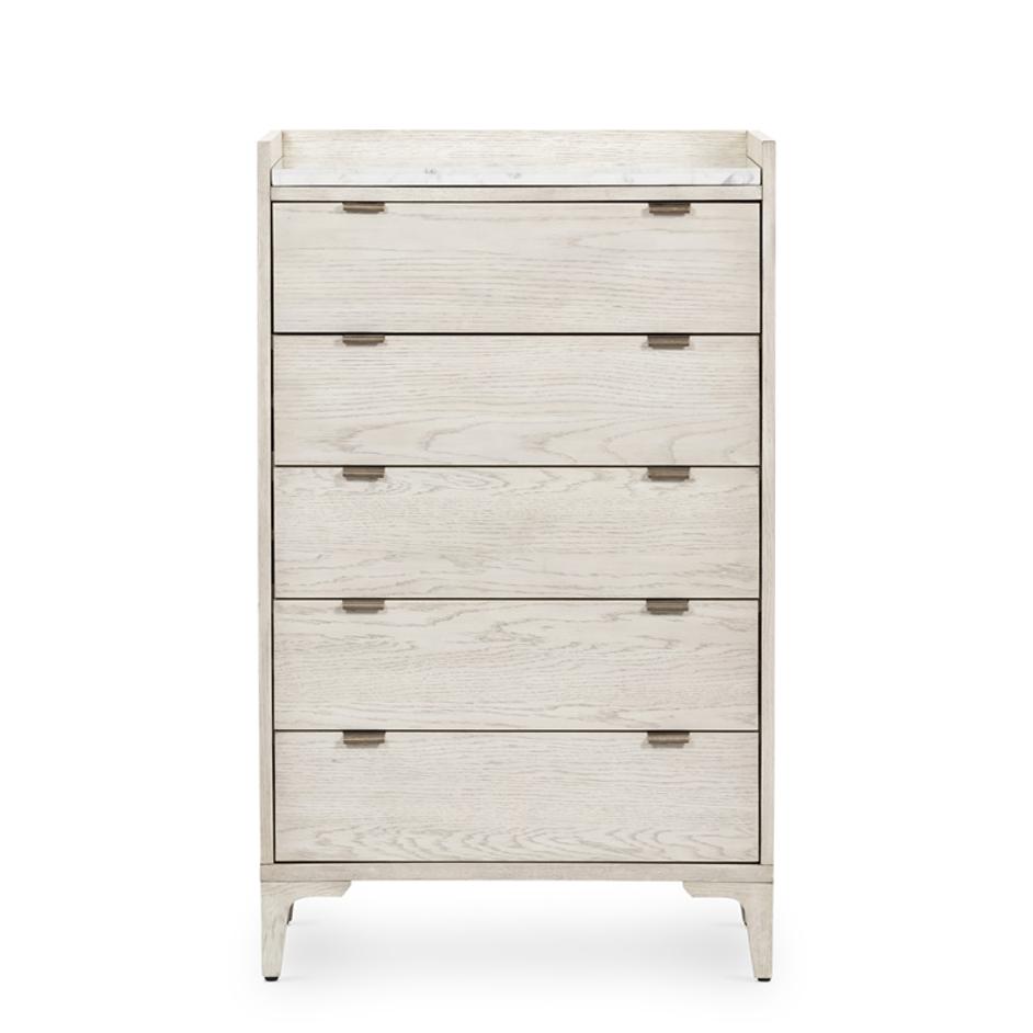 Viggo Tall Dresser In Vintage White Oak by FOUR HANDS