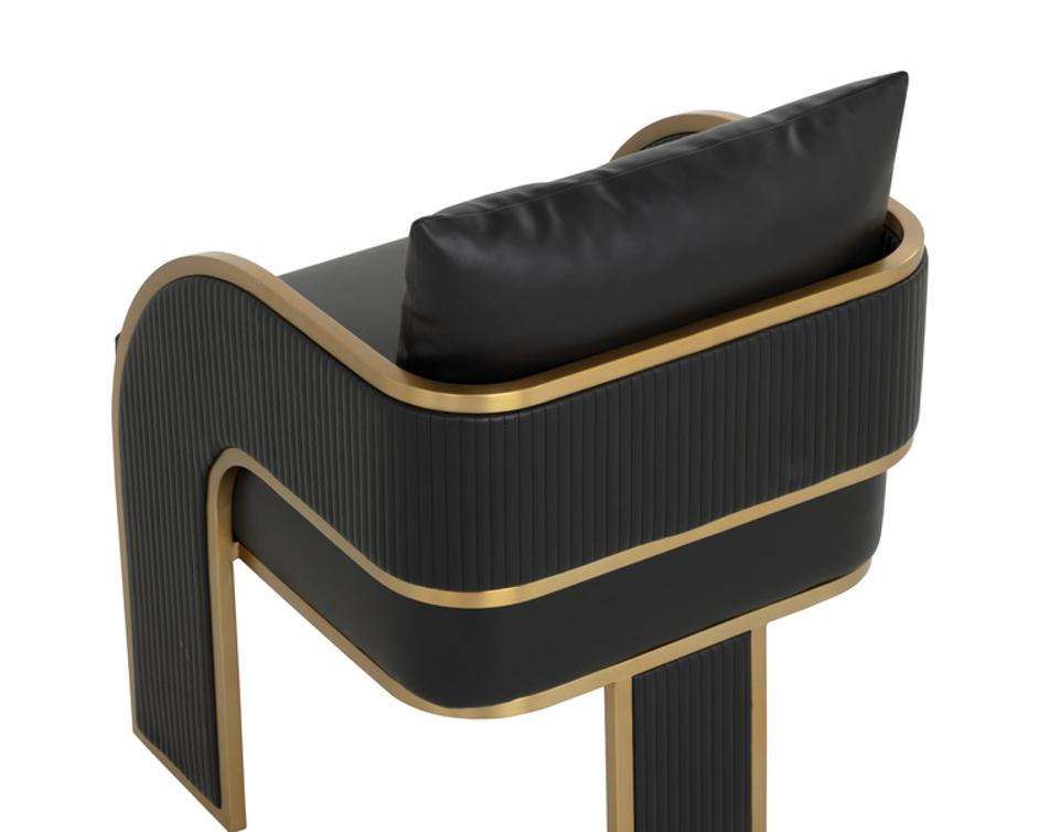 BAZ DINING ARMCHAIR - NAPA BLACK by Sunpan