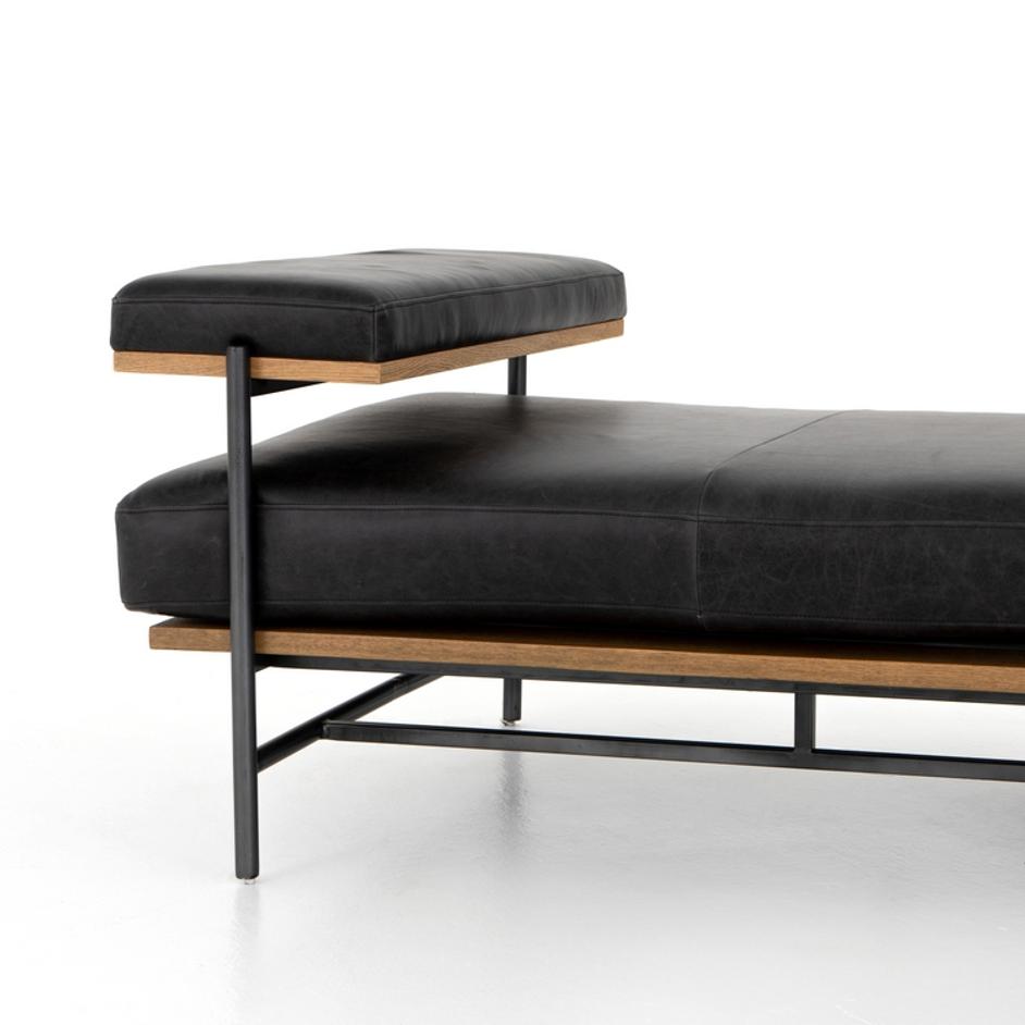 Kennon Chaise in Sonoma Black by FOUR HANDS