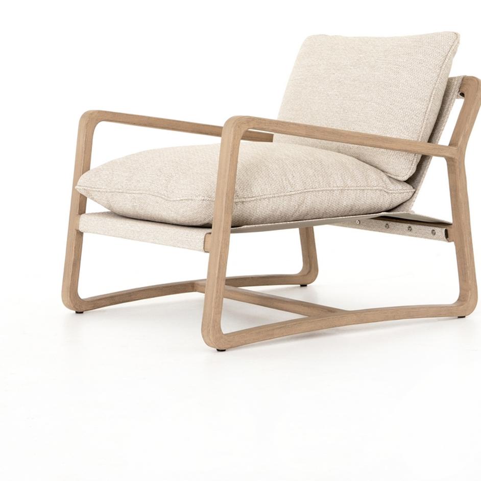 Lane Outdoor Chair In Washed Brown by FOUR HANDS
