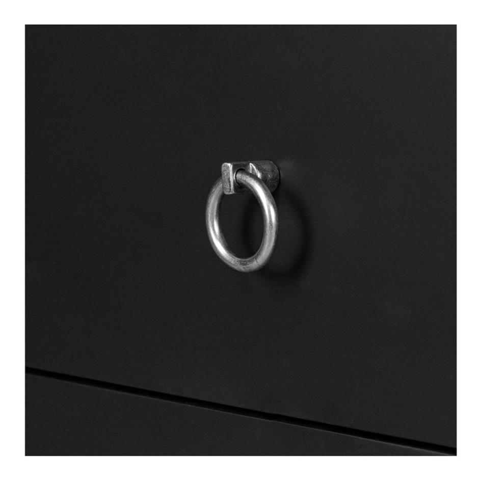 Reagan 3 Drawer Nightstand Black by Moes Home