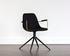 Cassius Swivel Dining Armchair - Abbington Black / Bravo Black by Sunpan