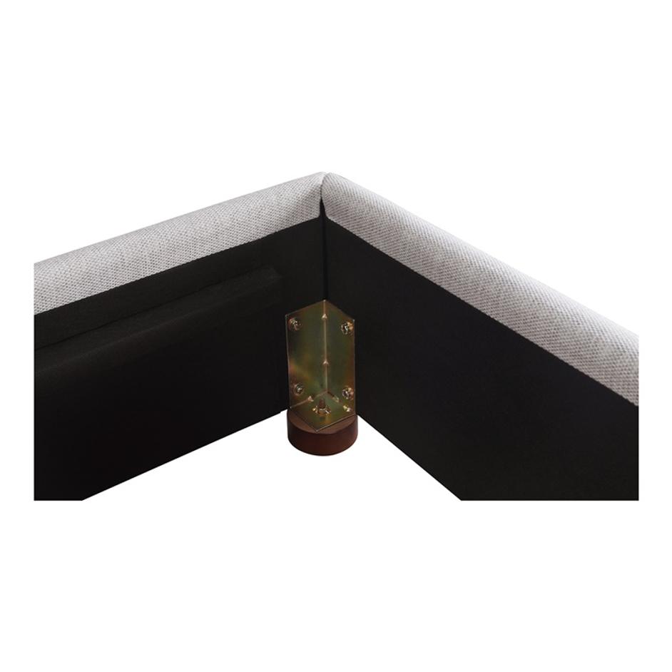 LUZON KING BED TALL HEADBOARD LIGHT GREY by Moes Home