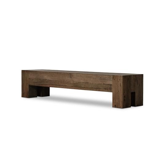 Abaso Large Accent Bench In Ebn Rstic by FOUR HANDS