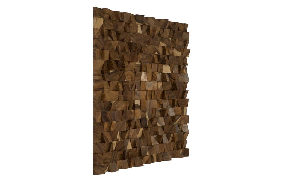 Blocks Wall Art, Chamcha Wood, Natural, Large by PHILLIPS COLLECTION