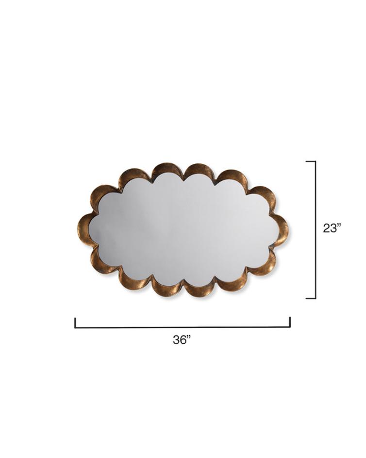 Scalloped Steel Wall Mirror by Jamie Young