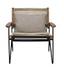 Benson Teak and Industrial Steel Chair with Rope Detailing in Clear Coat Semi-Gloss Finish by Noir Furniture