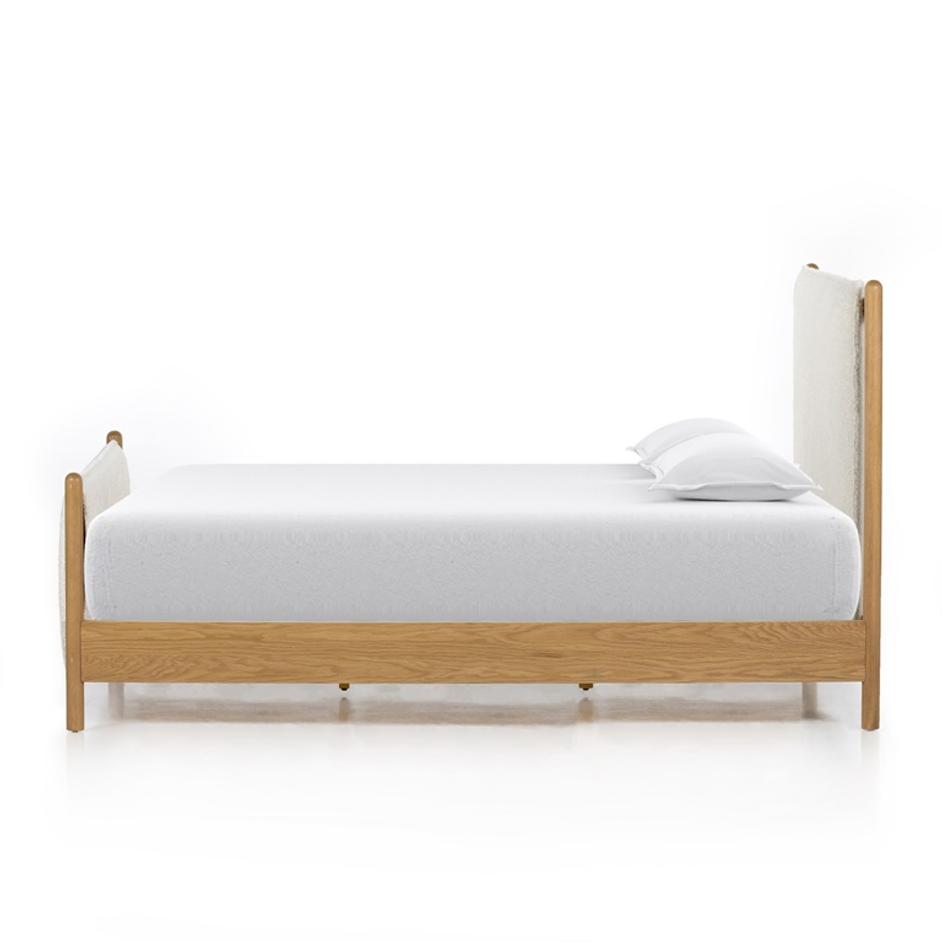 Bowen Bed In Sheepskin Natural In Queen by FOUR HANDS
