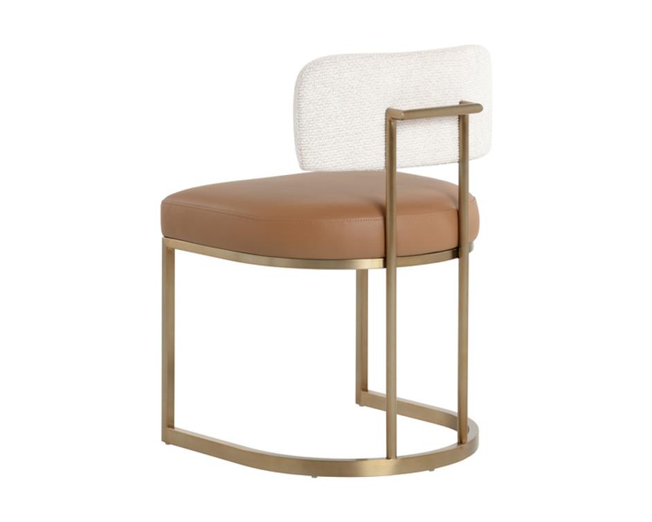 LARISSA DINING CHAIR - NAPA COGNAC / RHEA LIGHT BARLEY by Sunpan