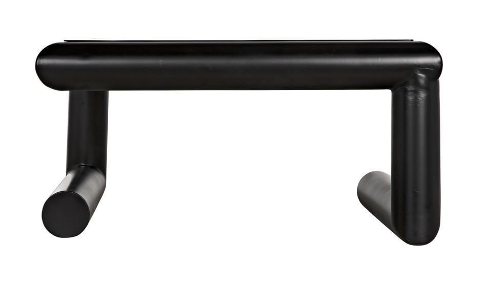 Emerson Industrial Steel Coffee Table in Matte Black by Noir Furniture