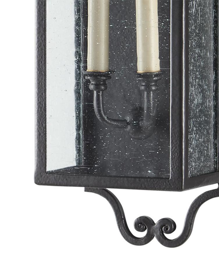 Giatti Medium Outdoor Wall Sconce In Midnight by Currey & Company