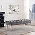 Percival Performance Velvet Bench In Gray by Modway Furniture