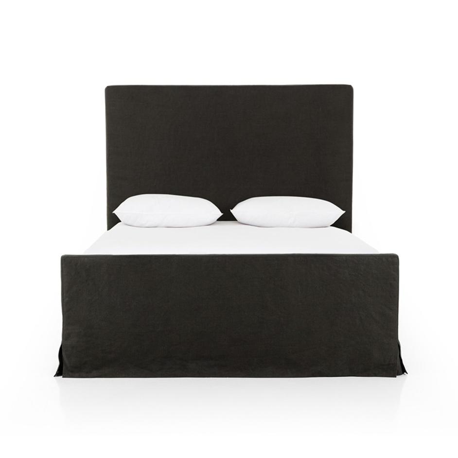 Daphne Slipcover Queen Bed - Brussels Pine by Four Hands