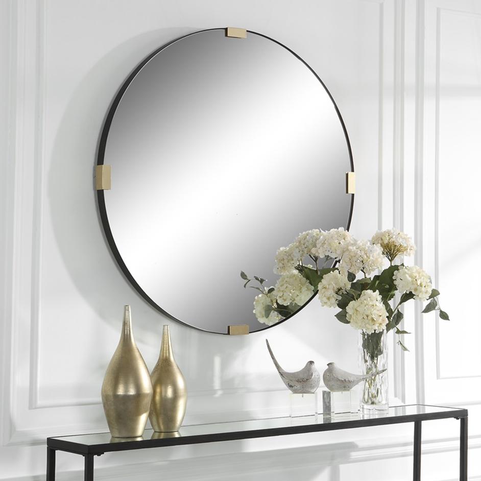 Clip Modern Round Mirror by Uttermost