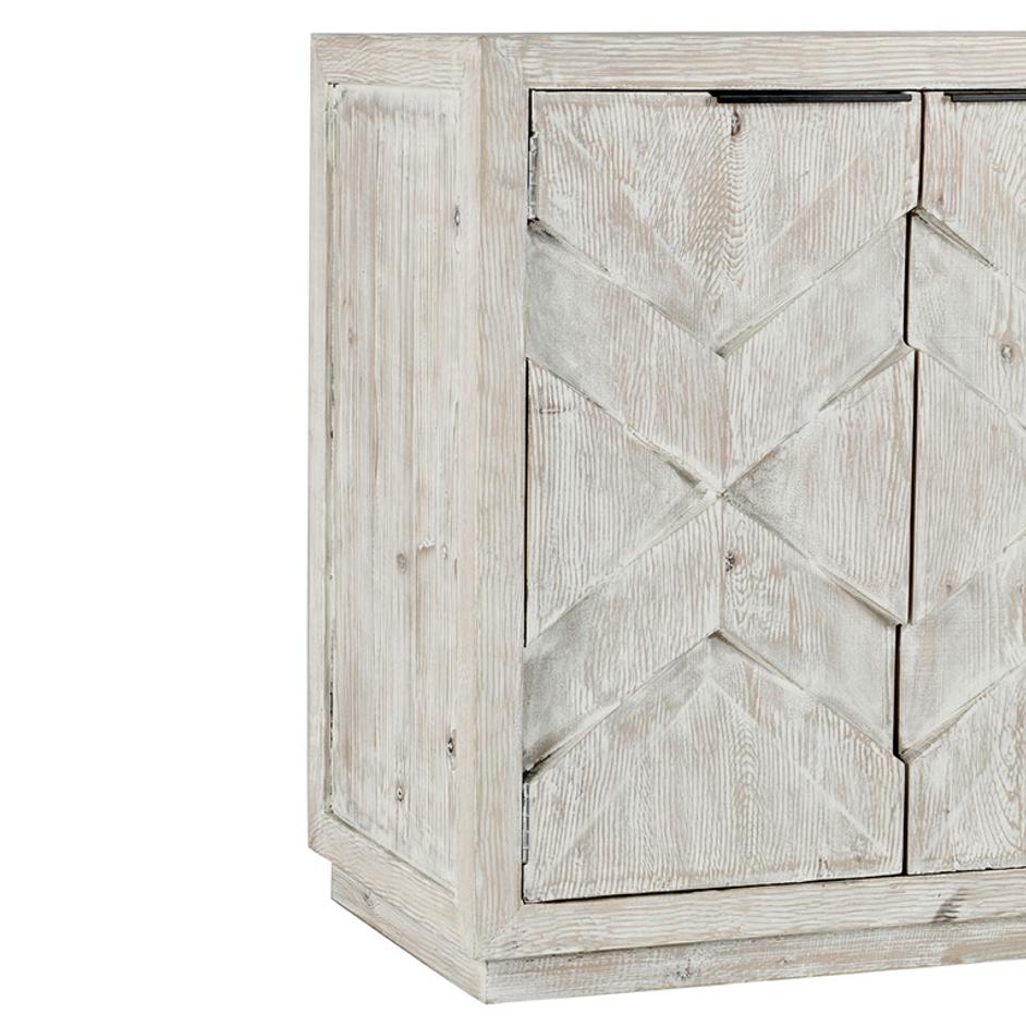 Frederick Reclaimed Pine 6Dr Cabinet Timeworn Cream by Classic Home