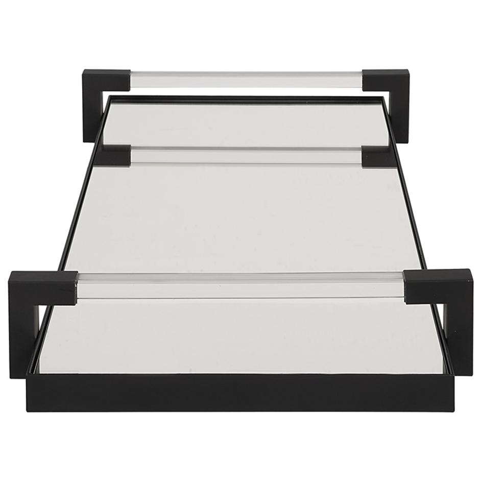 Deki Black Mirrored Tray by Uttermost