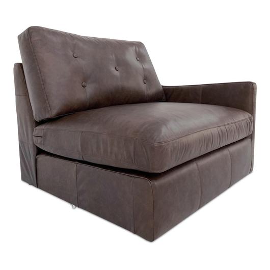 Thurlow Right Arm Facing Chair Espresso Brown Leather by Moes Home
