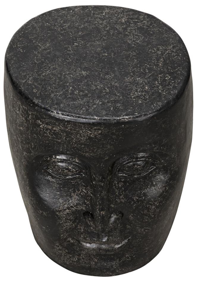 Head Side Table, Black Fiber Cement by Noir Furniture