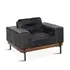 Portofino Leather Armchair Antique Ebony by Home Trends & Design