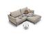 MALLOY SOFABED in KENYA GRAVEL FABRIC WITH Black Metal LEGS 579 by INNOVATION USA