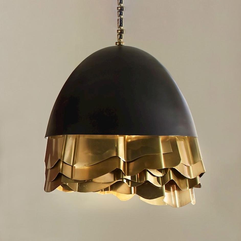 Ruffle Black Chandelier by PHILLIPS COLLECTION