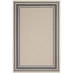 Haston Solid Border 8X10 Indoor And Outdoor Area Rug In Gray And Beige by Modway Furniture