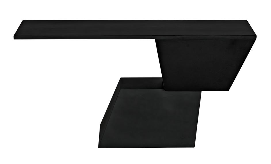 Pieta Console in Matte Black Industrial Steel by Noir Furniture