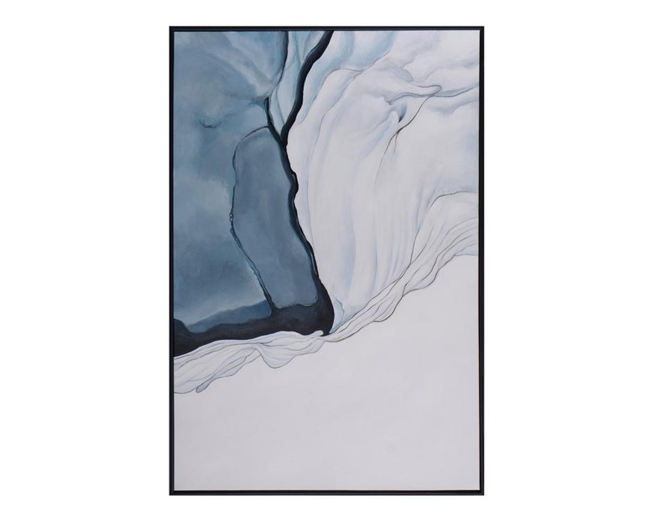 Glacial Rock - 48" X 72" - Black Floater Frame by Sunpan