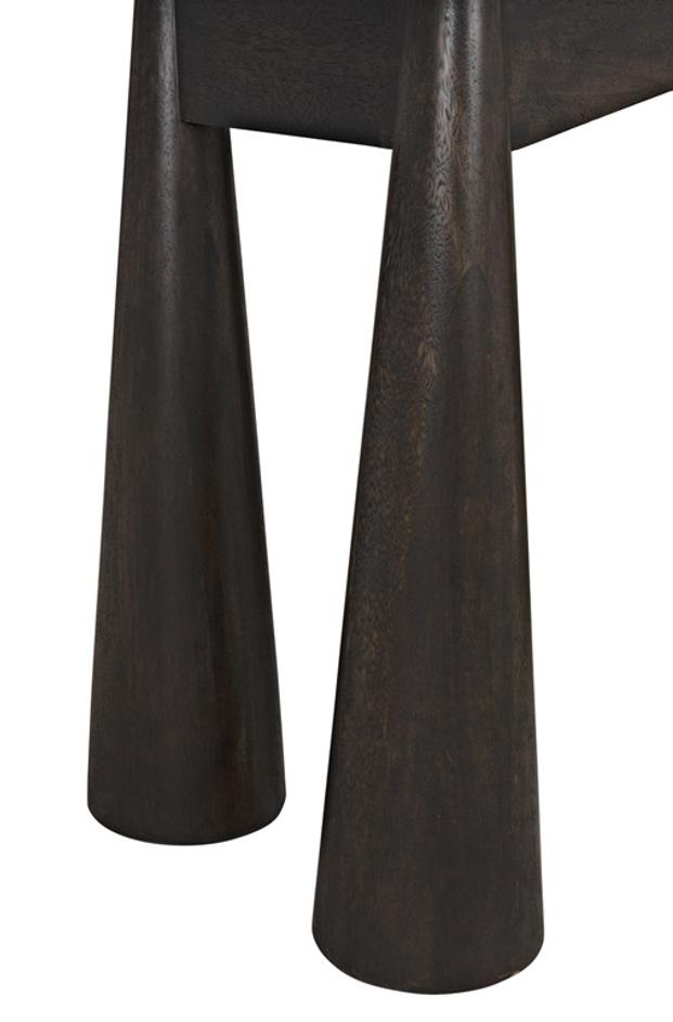 Tutankhamun Ebony Walnut Console with Glass Detailing by Noir Furniture