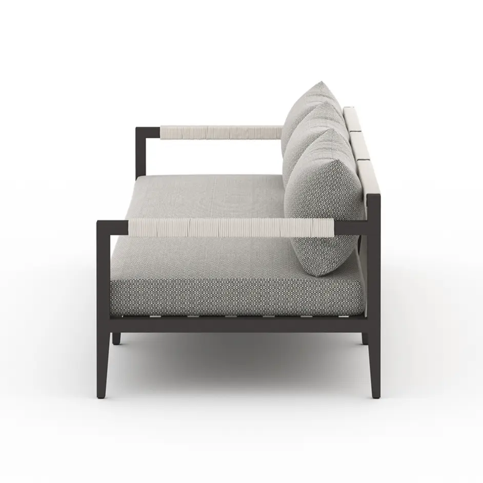 Sherwood Outdoor Sofa 93" in Bronze/Ash by FOUR HANDS