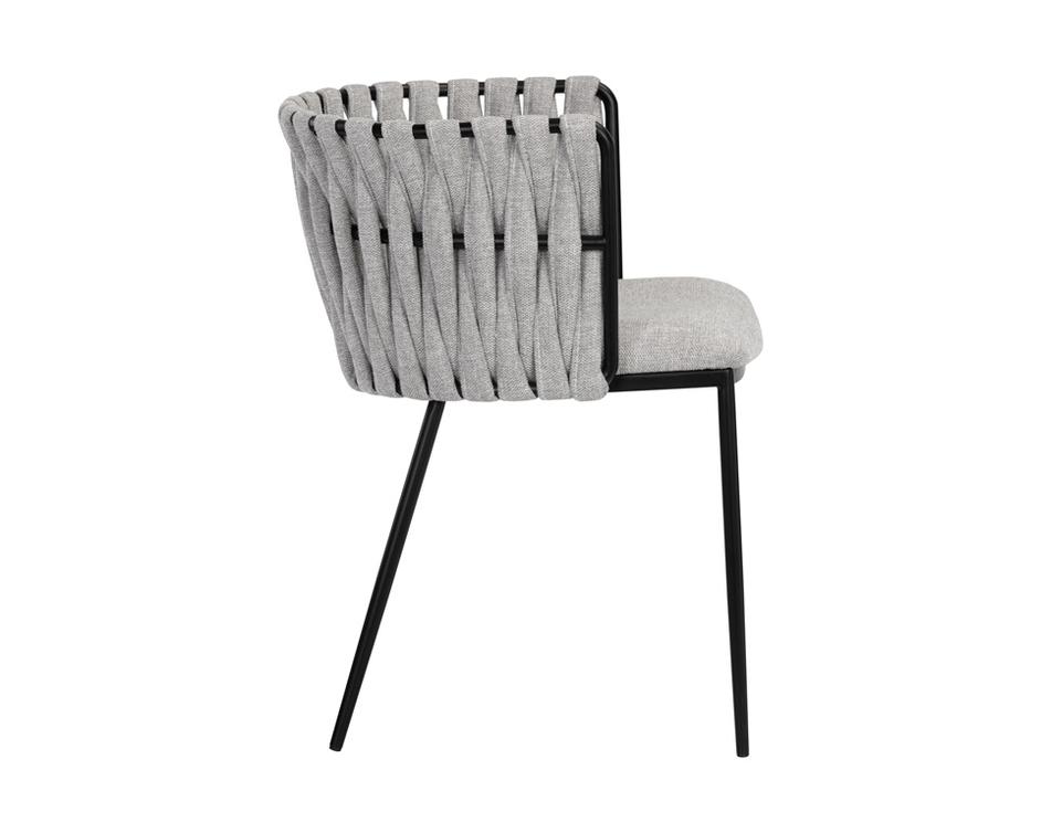 Sarai Dining Armchair - Belfast Heather Grey by Sunpan