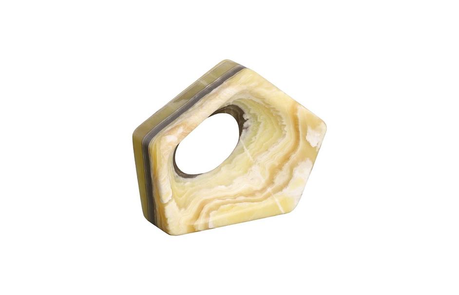 Onyx Triangle Sculpture, Zebra by Phillips Collection