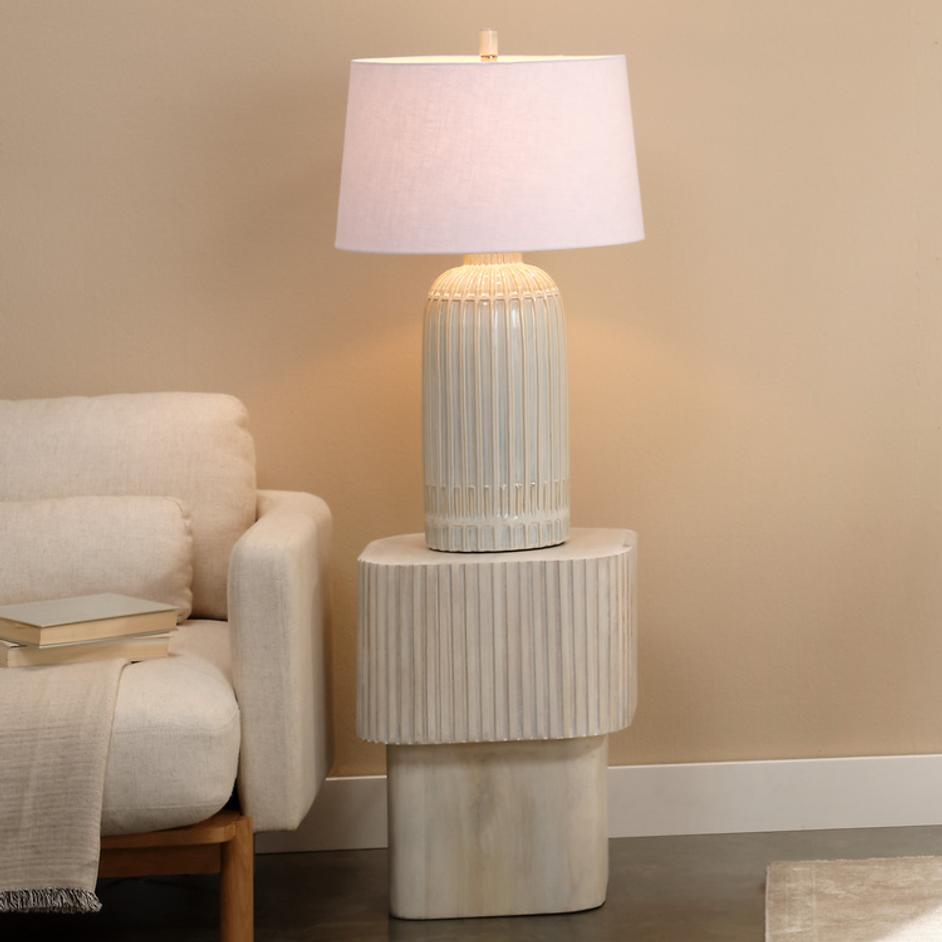 Notch Mango Wood Square Table by Jamie Young