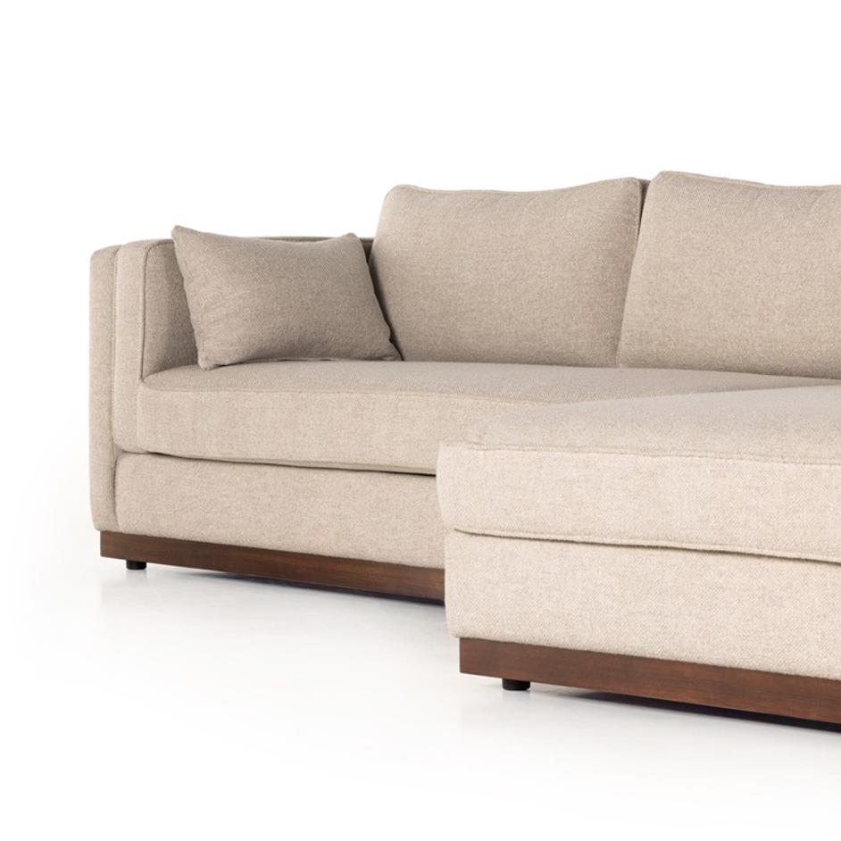 Lawrence 2-Piece Sectional W/ Chaise - Nova Taupe by Four Hands