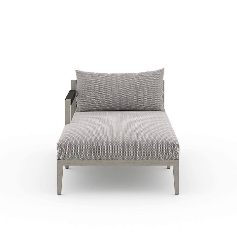 Sherwood Outdoor Laf Chaise in Grey and Ash by FOUR HANDS
