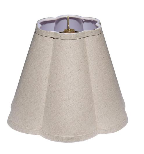 Scalloped 100% Natural Linen Shade, Small by Jamie Young