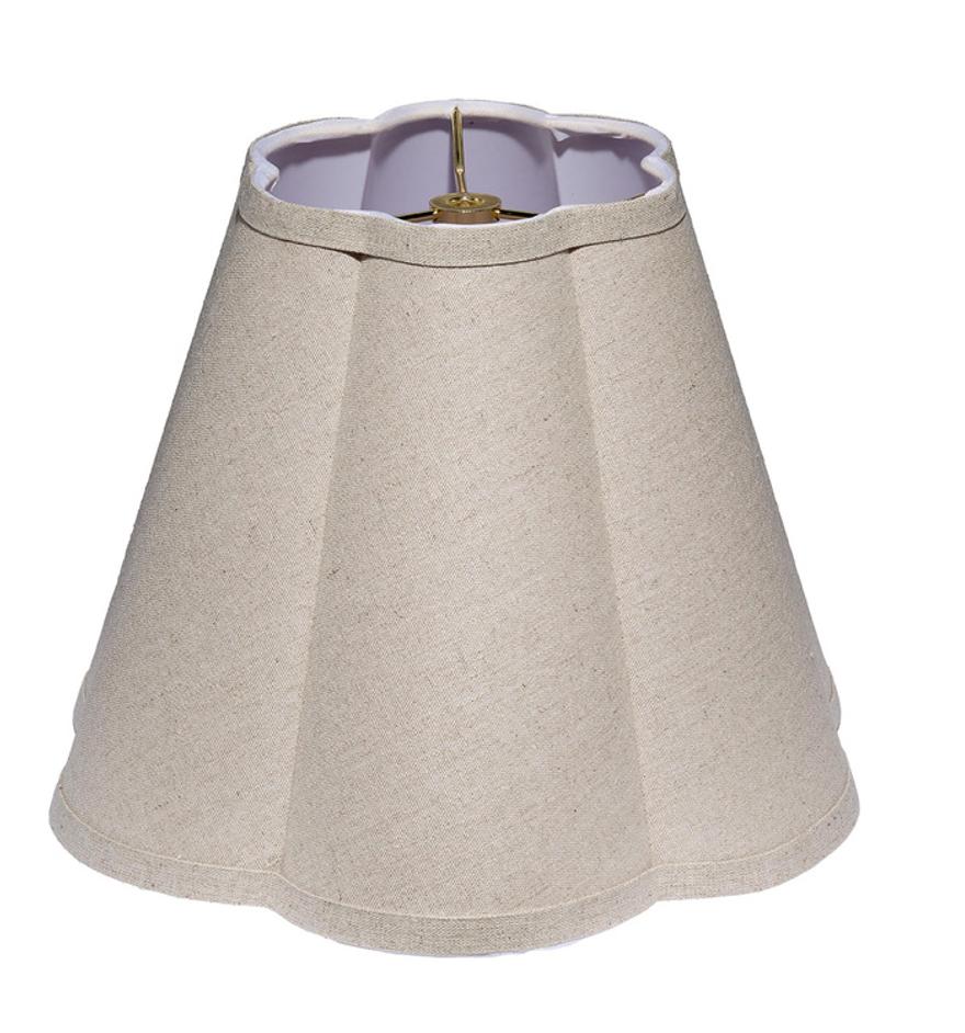 Scalloped 100% Natural Linen Shade, Small by Jamie Young