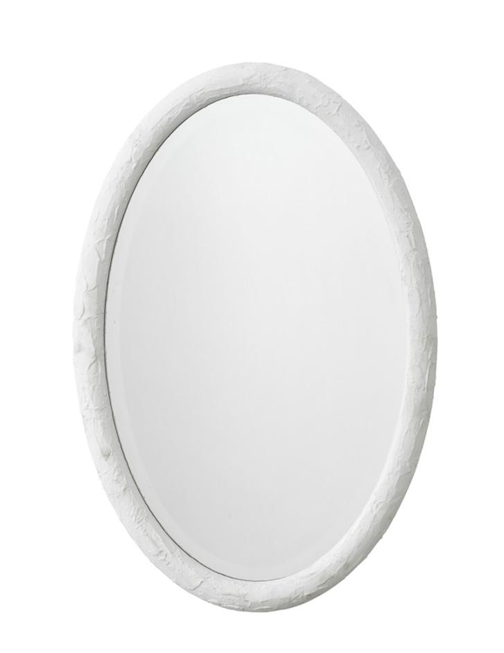 Ovation Oval Wall Mirror, White by Jamie Young